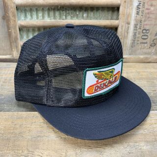 Vintage DEKALB All Mesh SnapBack Trucker Hat Cap Patch K PRODUCTS Made In USA 2