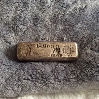 Pheonix Silver Bar 10 Ounce Poured.  Real Gem Old And Very Rare.