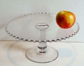 Vtg Imperial Candlewick Glass 11.  5 " Pedestal Cake Dessert Plate