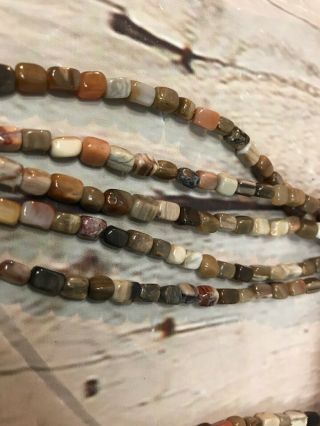 Jay King DTR 925 Sterling Silver 5 strand agate bead necklace 7