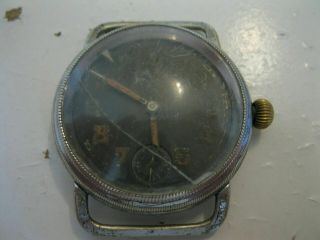 Rare Dated To 1940 Military Helvetia Aviator Wwii Flieger Pilot Watch 41mm