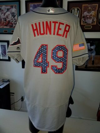 Tommy Hunter Rays 2017 July 4th Stars & Stripes Game Jersey Mlb Rare