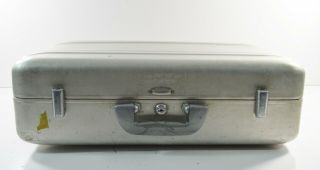 Vintage Halliburton Metal Aluminum Hard Briefcase Travel Case w/ Key 1940s 1950s 3