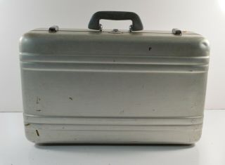 Vintage Halliburton Metal Aluminum Hard Briefcase Travel Case w/ Key 1940s 1950s 5