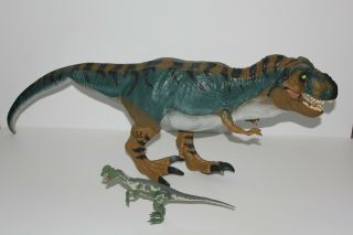 Vintage 1997/1993 Hasbro/kenner Dilophosaurus And Bull T - Rex Dinosaurs Rare 29 "