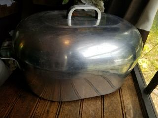 Vintage Wagner Ware Sidney - O - Aluminum Magnalite Roaster Dutch Oven W/lid