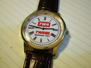Twa Trans World Airways,  Boeing 747 Wrist Watch,  Retro 1970 - 80 