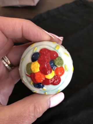 Nora Fleming Retired Cupcake Mini With NF’s On Sprinkles - Rare - First Version 9