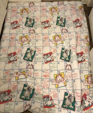 Vintage Garfield The Cat Comforter Twin Bed Quilted Bedspread Bedding 1978 U F S