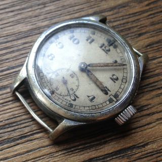 Rare Vintage Ww2 Era 1940s Military 30mm Revue 57 Atp Q5202 Watch - Repairs