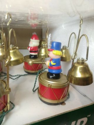 Vintage Mr,  Christmas Santa ' s Marching Band Musical Song LED Light Bell Elves 3