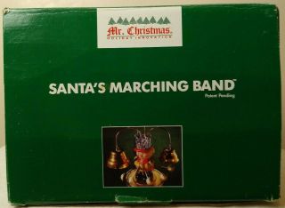 Vintage Mr,  Christmas Santa ' s Marching Band Musical Song LED Light Bell Elves 5