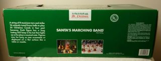 Vintage Mr,  Christmas Santa ' s Marching Band Musical Song LED Light Bell Elves 6