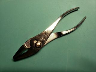 Vintage Snap - On Tools Slip Joint Pliers No.  47 Vacuum Grip Chrome.