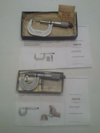 Vintage Starrett Machinist Tools.  Micrometer (s)