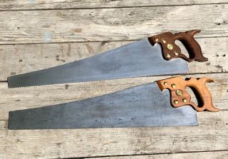 Vintage Disston D8 26” Hand Saws—8 & 10 Tpi—straight—users