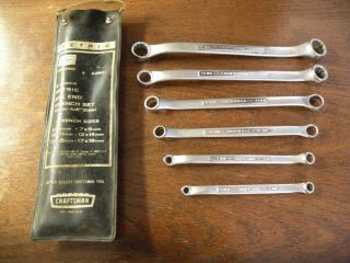 42951 Vintage - V - =v= Series Usa Craftsman Metric Wrench Set In Pouch