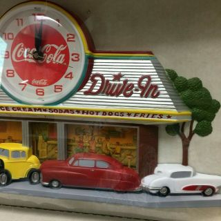 Coca Cola Family Diner Drive - In Clock Burwood 3D Old Stock USA Vtg 4