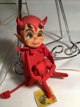 Vintage Kamar Dikkens 1244 Red Devil Elf Knee Hugger