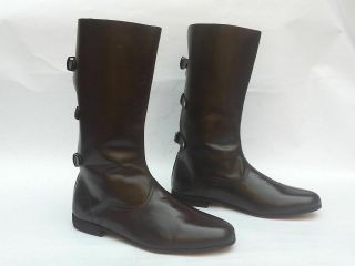 Mens Vintage Dark Brown Western Cowboy Boots Leather Retro Ranch Long Shoes
