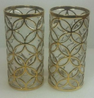 Vintage Sortija De Oro Imperial Glass Highball Glass Pr Gold Wedding Ring