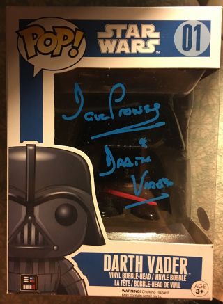 David Prowse Signed Darth Vader Funko Pop Figurine Jsa Auth Rare W/ Inscription