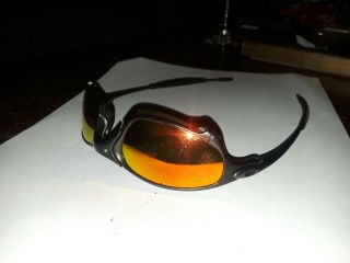 Rare Oem Oakley Juliet X Metal Carbon Black / Fire Iridium,  Yellow Lens