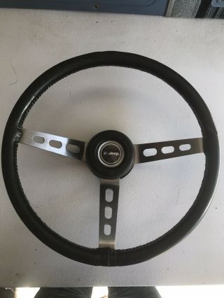 Vintage Jeep Cherokee / Wagoner Steering Wheel And Horn Button.