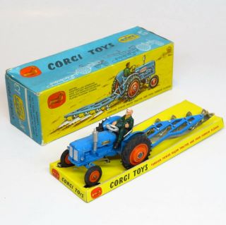 Corgi Toys Gift Set 13 - Fordson Power Major Tractor & Plough - Boxed Playcraft