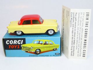 Corgi Toys 207 - Ultra Rare Factory Error Colour - Standard Vanguard III Saloon 8