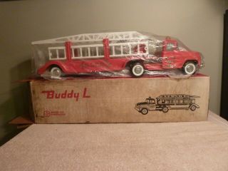 Buddy L No.  5451 Aerial Ladder Fire Engine Truck Pressed Steel