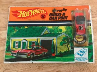 Hot Wheels Redline Pop - Up House And Carport 1968 Red Python