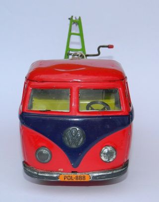 VINTAGE MEGA RARE TIN VW BUS COMBI CAR TIPPCO TIPP&CO LEMY POLIUMEX MEXICO 60 ' s. 5