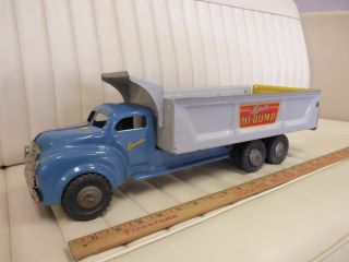 1950s Lincoln Hi - Dump Truck Pressed Steel Toy 19 - 1/2 " Canada