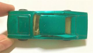 1968 HOT WHEELS REDLINES CUSTOM DODGE CHARGER - GREEN - MADE IN THE USA 2