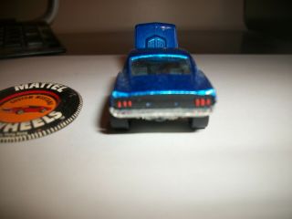 Pre - 1970 ' s Hot wheels,  redlines,  Custom Mustang,  blue with matching button 3