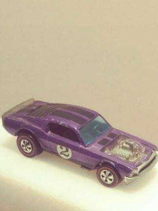 Hot wheel redline custom mustang boss hoss purple all 1969 6