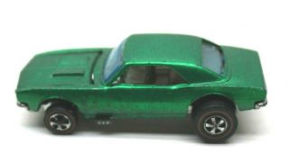 1967 Hot Wheels Redline Custom Camaro Green Diecast Car Vintage Mattel Made USA 3