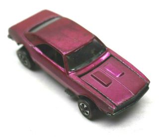 1967 Hot Wheels Redline Custom Camaro Pink Diecast Car Vintage Mattel Made Usa