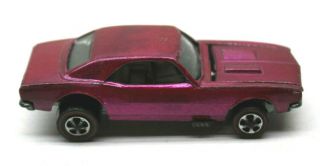 1967 Hot Wheels Redline Custom Camaro Pink Diecast Car Vintage Mattel Made USA 3