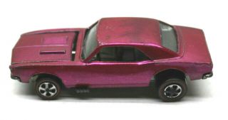 1967 Hot Wheels Redline Custom Camaro Pink Diecast Car Vintage Mattel Made USA 4