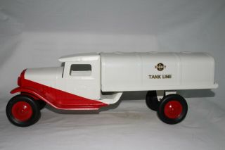 Buddy L Pressed Steel 1930 ' s Gasoline Tanker Truck,  Restored 2