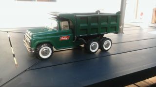 Vintage Buddy L Tandem Axle Hydraulic Dump Truck Pressed Steel Antique 2