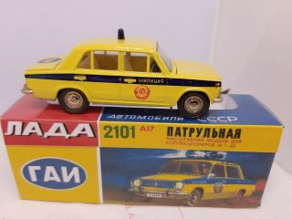 Lada Vaz 2101 Police Soviet.  №a9.  Made In Ussr Tantal 1:43 Rare Model.