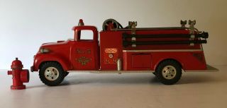 Vintage 1957 Tonka Suburban Pumper Fire Truck With Hydrant -