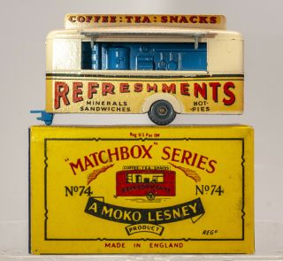 Matchbox Lesney Moko 74a Mobile Canteen Type B4