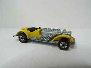 Vtg 1970 Hot Wheels Redline Sweet 16 Dark Yellow Enamel Hong Kong Mattel Car