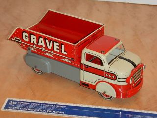 1950s Marx Pressed Steel Sand And Gravel Dump Truck,  All