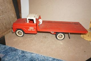 Early Vintage Pat Pend Tonka Ramp Hoist Rollback Flatbed Tow Truck Flat Bed