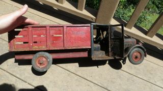 VINTAGE 1920 ' S CITY DRAY TRUCK BUDDY L TOY TRUCK PRESSED STEEL DELUXE 22IN 2